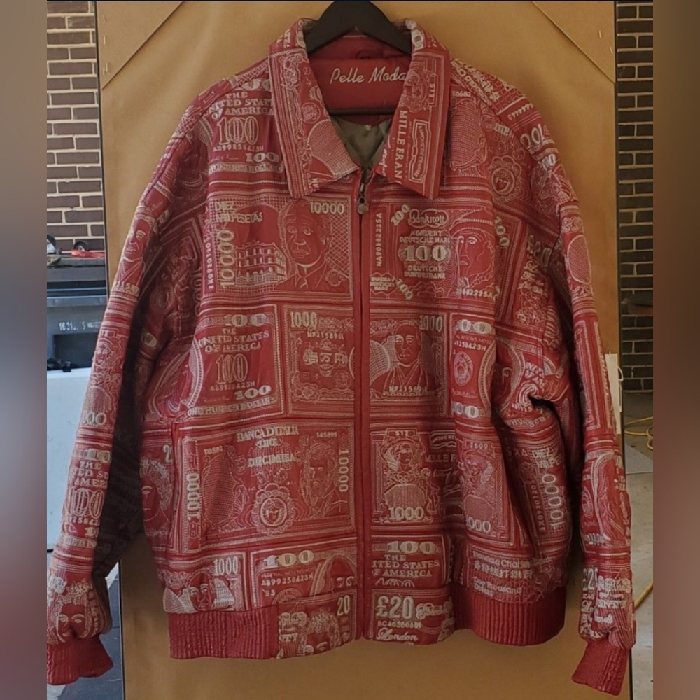 PELLE MODA EMBROIDERED LEATHER JACKET